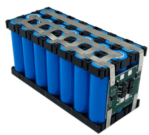 Lithium cells in a battery