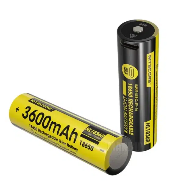 NITECORE-NL1836R-3600mAh-18650-High-Performance-Built-in-USB-C-Charging-Port-Rechargeable-Liion-Battery